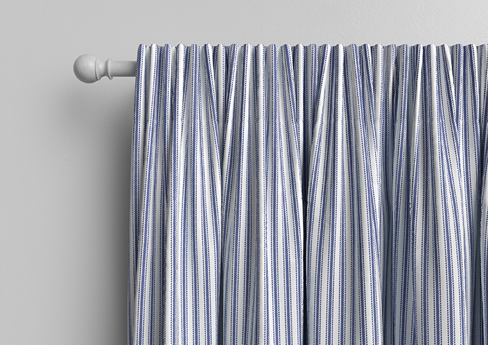 Lace Stripes, Sapphire - Made to Measure Curtains - Image 10